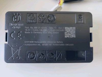 Husqvarna Akku Sileno 590 21 42-02 Type 10 - 18 Volt Li-Ion Akku 2000mAh 36Wh