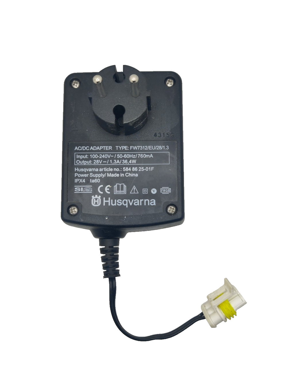 Husqvarna Gardena Charger Power Supply Automower R40 584 86 25-01F 28V 1.3A 36.4W