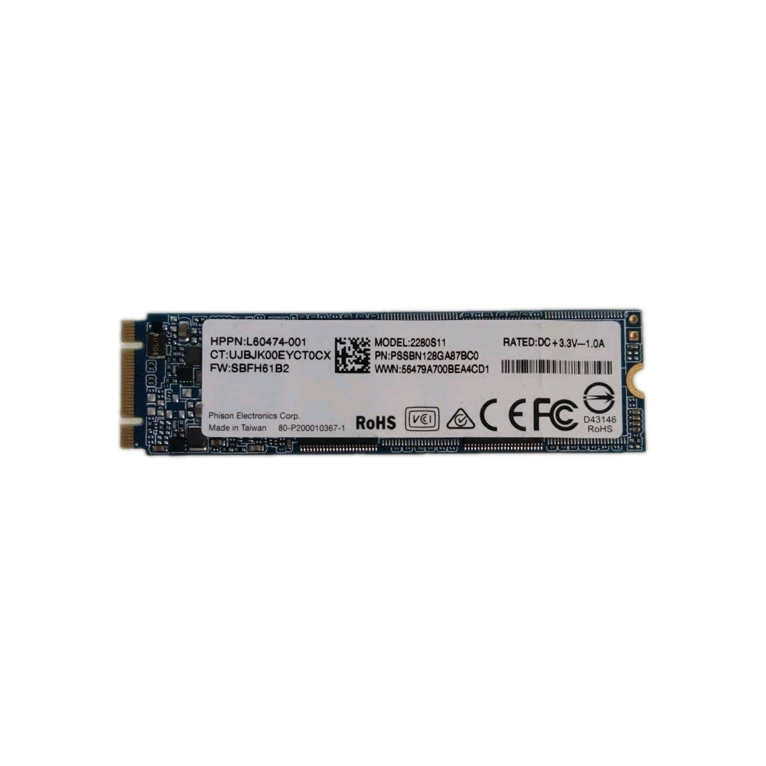 HP Phison M.2 SSD 128GB SATA III Interne SSD 2280S11
