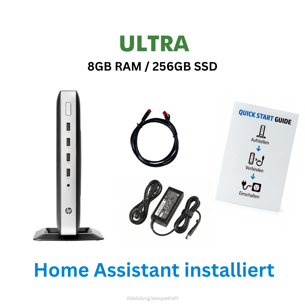 ULTRA Smart Home Zentrale - Home Assistant installiert - Plug & Play, 100% Lokal