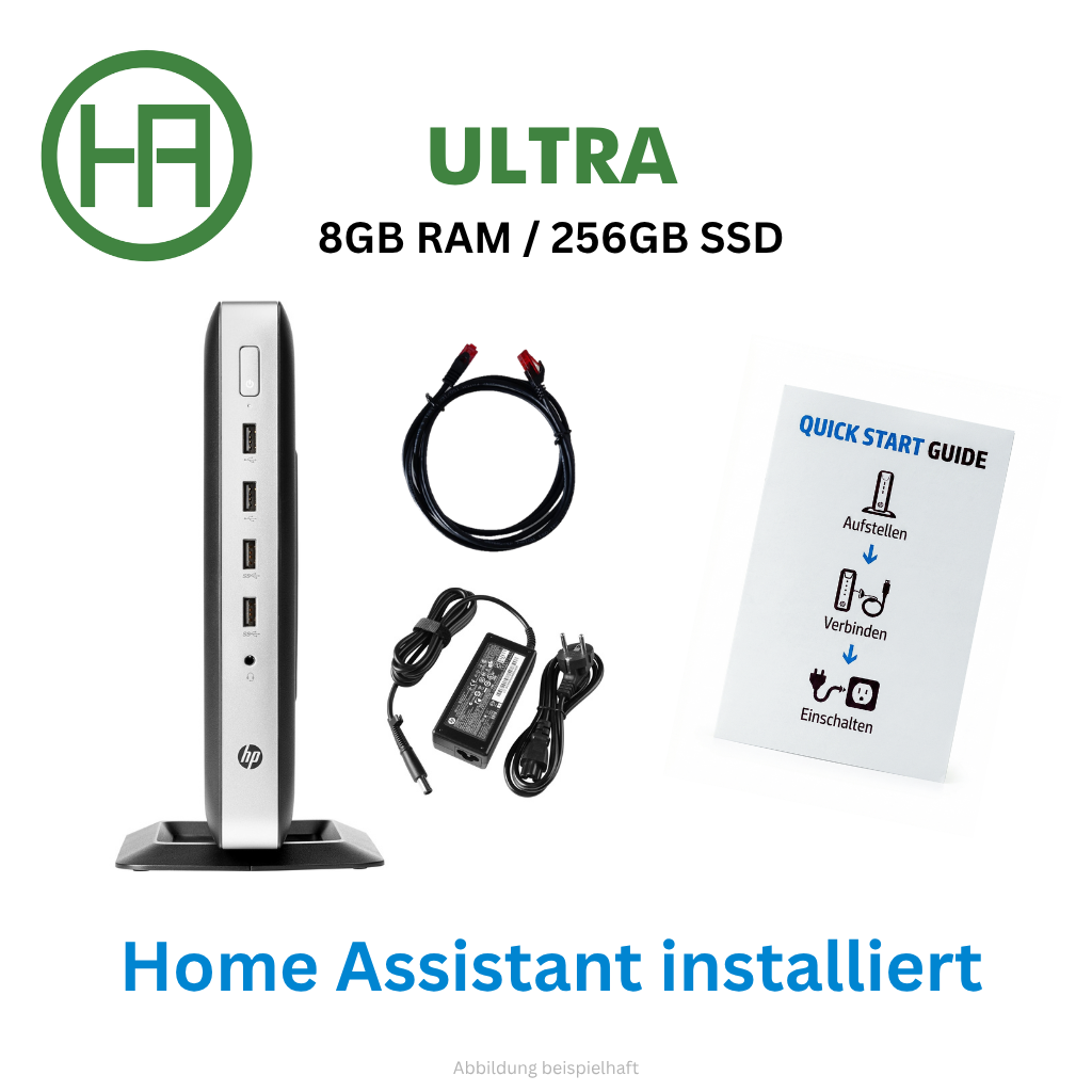 ULTRA Smart Home Zentrale - Home Assistant installiert - Plug & Play, 100% Lokal